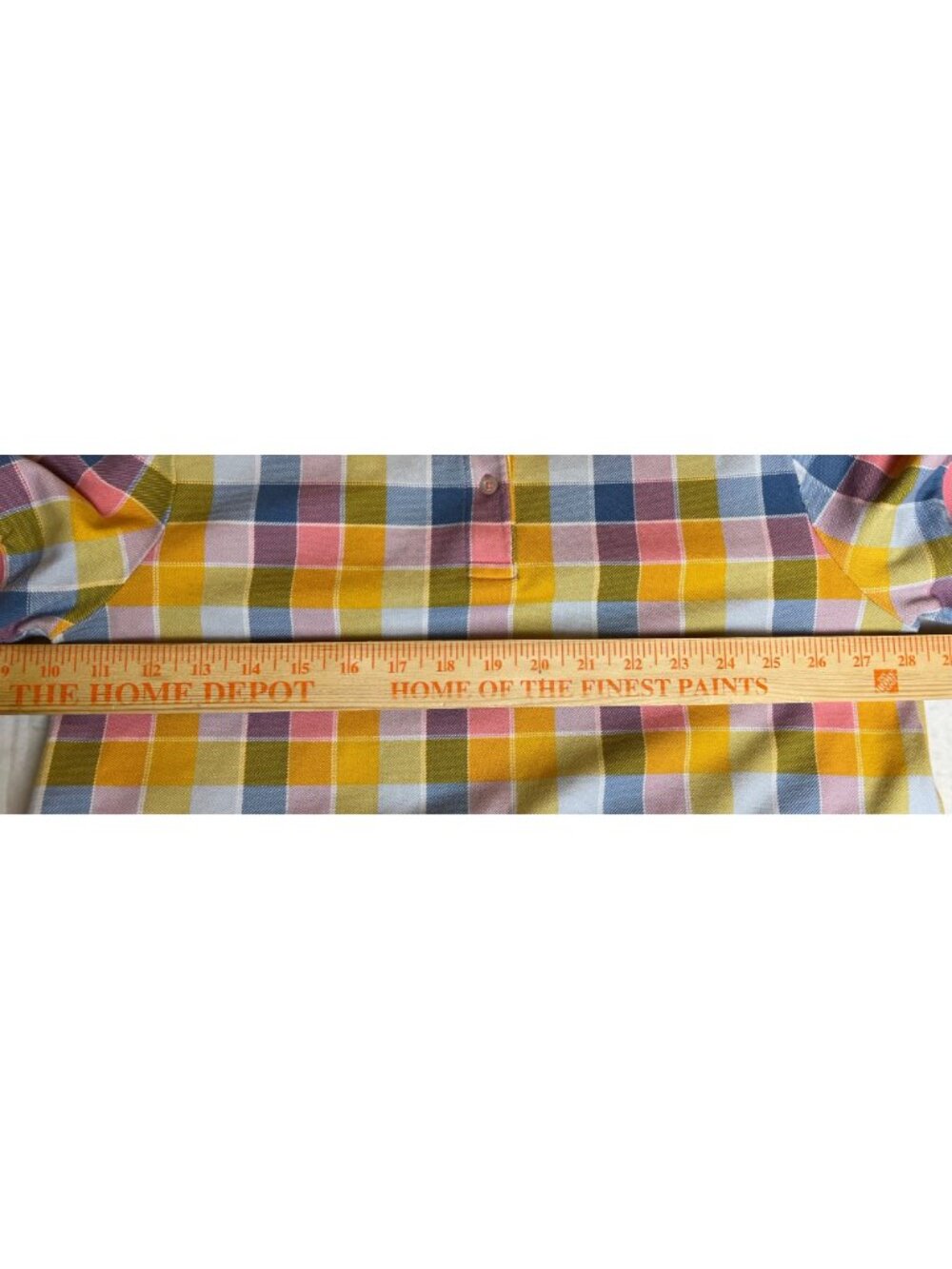 Lands' End Pastel Plaid Golf Shirt - Picture 5 of 12